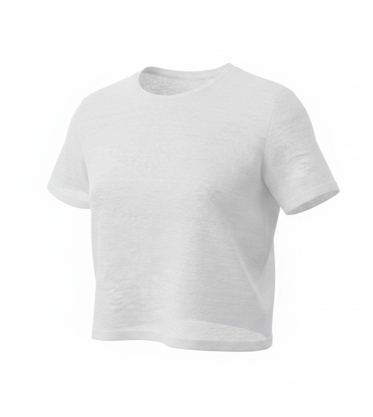 Organic Linen Cropped T-Shirt