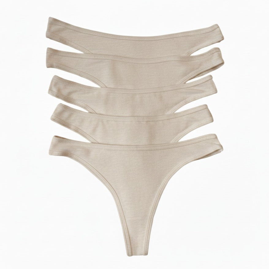Organic Linen Thong: 5-Pack