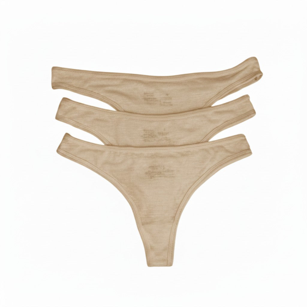 Organic Linen Thong: 3-Pack
